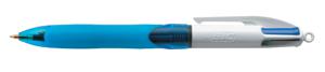 BIC 4 Colours Grip Zwart, Blauw, Groen, Rood Intrekbare balpen met klembevestiging Medium 12 stuk(s)