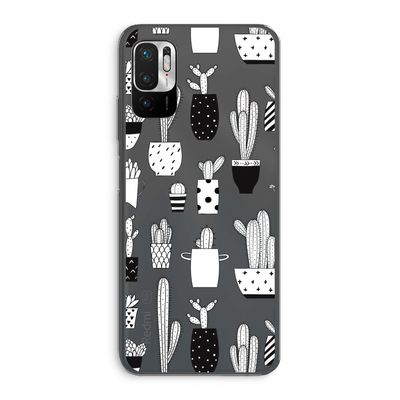 Cactusmotief: Xiaomi Redmi Note 10 5G Transparant Hoesje