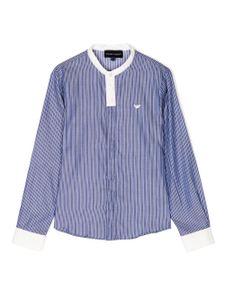 Emporio Armani Kids débardeur en coton à logo brodé - Bleu