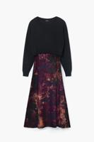 2-in-1 midi-jurk - MATERIAL FINISHES - M