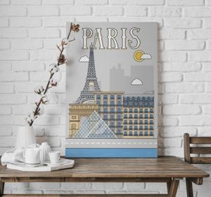 Canvas schilderij Parijs Bezienswaardigheden
