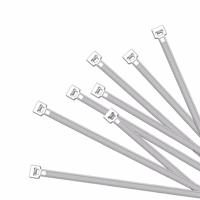 Proplus Tiewraps - kabelbinders - 100x stuks - wit - 10 cm - kunststof