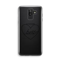 Best heart black: Samsung Galaxy J8 (2018) Transparant Hoesje - thumbnail