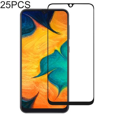 25 stuks volledige lijm volledige cover Screen Protector gehard glas film voor Galaxy A30 & A50 & M30 & A40S