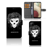 Telefoonhoesje met Naam Samsung Galaxy A12 Skull Hair