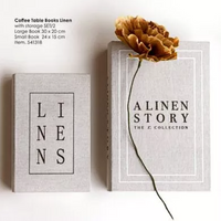 Koffietafelboeken Luxe Fabric - Koffietafelboeken Linen, 2 st. - Luxe Koffietafelboeken grijs - thumbnail