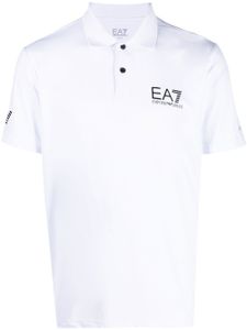 Ea7 Emporio Armani polo à logo imprimé - Blanc