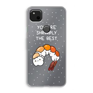 You're Shrimply The Best: Google Pixel 4a Transparant Hoesje