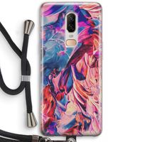 Pink Orchard: OnePlus 6 Transparant Hoesje met koord
