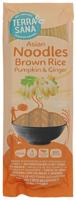 Bruine rijstnoedels pompoen en gember bio 250 Gram