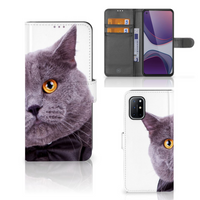 OnePlus 8T Telefoonhoesje met Pasjes Kat - thumbnail