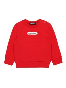 DSQUARED2 KIDS sweat en coton à logo imprimé - Rouge