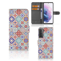 Samsung Galaxy S21 Plus Bookcase Tiles Color