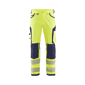 Blåkläder High-Vis werkbroek met 4-weg stretch zonder spijkerzakken 11971642 | High Vis Geel/Marineblauw | Maat 48 - 7330509840238