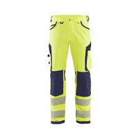 Blåkläder High-Vis werkbroek met 4-weg stretch zonder spijkerzakken 11971642 | High Vis Geel/Marineblauw | Maat 48 - 7330509840238