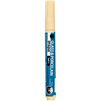 Creativ Company Glas- en porseleinstift, lijndikte 2-4 mm, dekkend, crème, 1 stuk