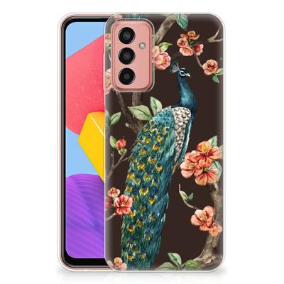 Samsung Galaxy M13 | M23 | TPU Hoesje | Pauw met Bloemen Samsung Galaxy M13 | M23 | TPU Hoesje | Pauw met Bloemen