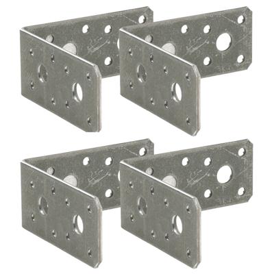 Hoekankers/stoelhoeken - 4x - verzinkt staal - breedte 4 cm - lengte 9 x 9 cm - Ijzerwaren