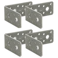 Hoekankers/stoelhoeken - 4x - verzinkt staal - breedte 4 cm - lengte 9 x 9 cm - Ijzerwaren - thumbnail