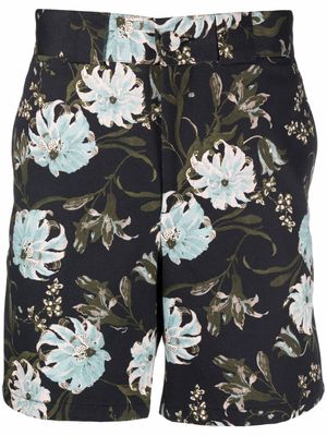 ERDEM short chino à fleurs - Noir