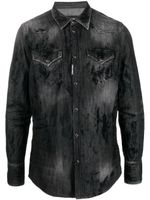 DSQUARED2 chemise en jean à effet usé - Noir