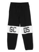 Gcds Kids pantalon de jogging en coton à logo imprimé - Noir