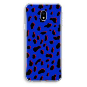 Blue Leopard: Samsung Galaxy J3 (2017) Transparant Hoesje