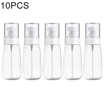 10 stuks Portable hervulbare plastic Fine mist parfum spray fles transparante lege spray sproeier fles 60ml (transparant)