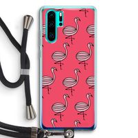 Flamingo: Huawei P30 Pro Transparant Hoesje met koord