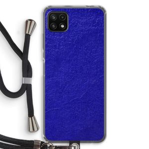 Majorelle Blue: Samsung Galaxy A22 5G Transparant Hoesje met koord