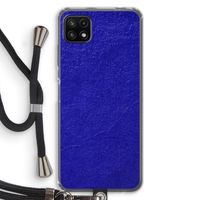 Majorelle Blue: Samsung Galaxy A22 5G Transparant Hoesje met koord
