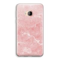 Roze marmer: HTC U Play Transparant Hoesje
