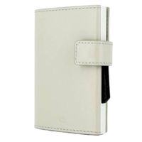 ÖGon Kaarthouder Cascade Snap 7 X 2,2 Cm Leer/aluminium Crème - thumbnail