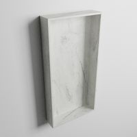 MONDIAZ EASY Nis 59,5x29,5cm in solid surface kleur Opalo. 1 vak  geschikt voor in- of opbouw