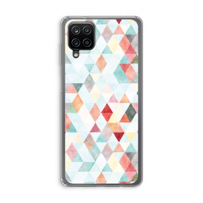Gekleurde driehoekjes pastel: Samsung Galaxy A12 Transparant Hoesje