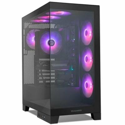 ATX Semi-toren BehuizingNox-Xtreme NXHUMMERGLOCKBK Zwart