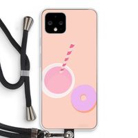 Donut: Pixel 4 Transparant Hoesje met koord