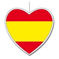 Spanje hangdecoratie harten 28 cm   -