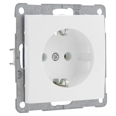 Q-Link S2 Contactdoos | 1-voudig | Randaarde | Polarwit - 54.083.42