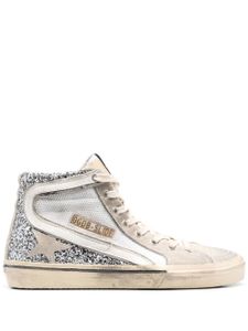 Golden Goose baskets montantes Slide - Argent