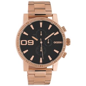 OOZOO C10708 Horloge Timepieces staal rosekleurig-zwart 45 mm