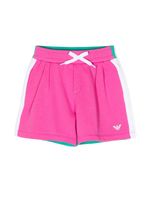 Emporio Armani Kids short imprimé à logo brodé - Rose