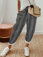 Abstract Stripes Loose Casual Pants - thumbnail