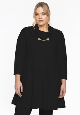 Yoek Tuniek wide bottom met ketting | Zwart | Maat 58/60