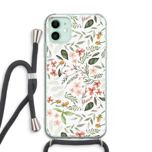 Sweet little flowers: iPhone 11 Transparant Hoesje met koord