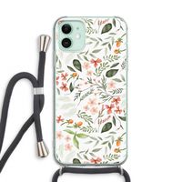 Sweet little flowers: iPhone 11 Transparant Hoesje met koord