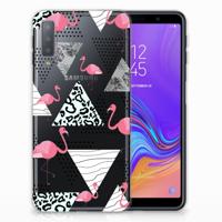 Samsung Galaxy A7 (2018) | TPU Hoesje | Flamingo Triangle
