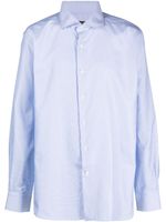 Corneliani chemise en coton à pois - Bleu - thumbnail