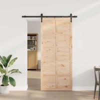 Schuifdeur Bruin 80 x 208 cm Massief grenenhout