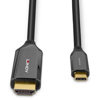 Lindy 43367 video kabel adapter 1 m USB Type-C HDMI Type A (Standaard) Zwart - thumbnail